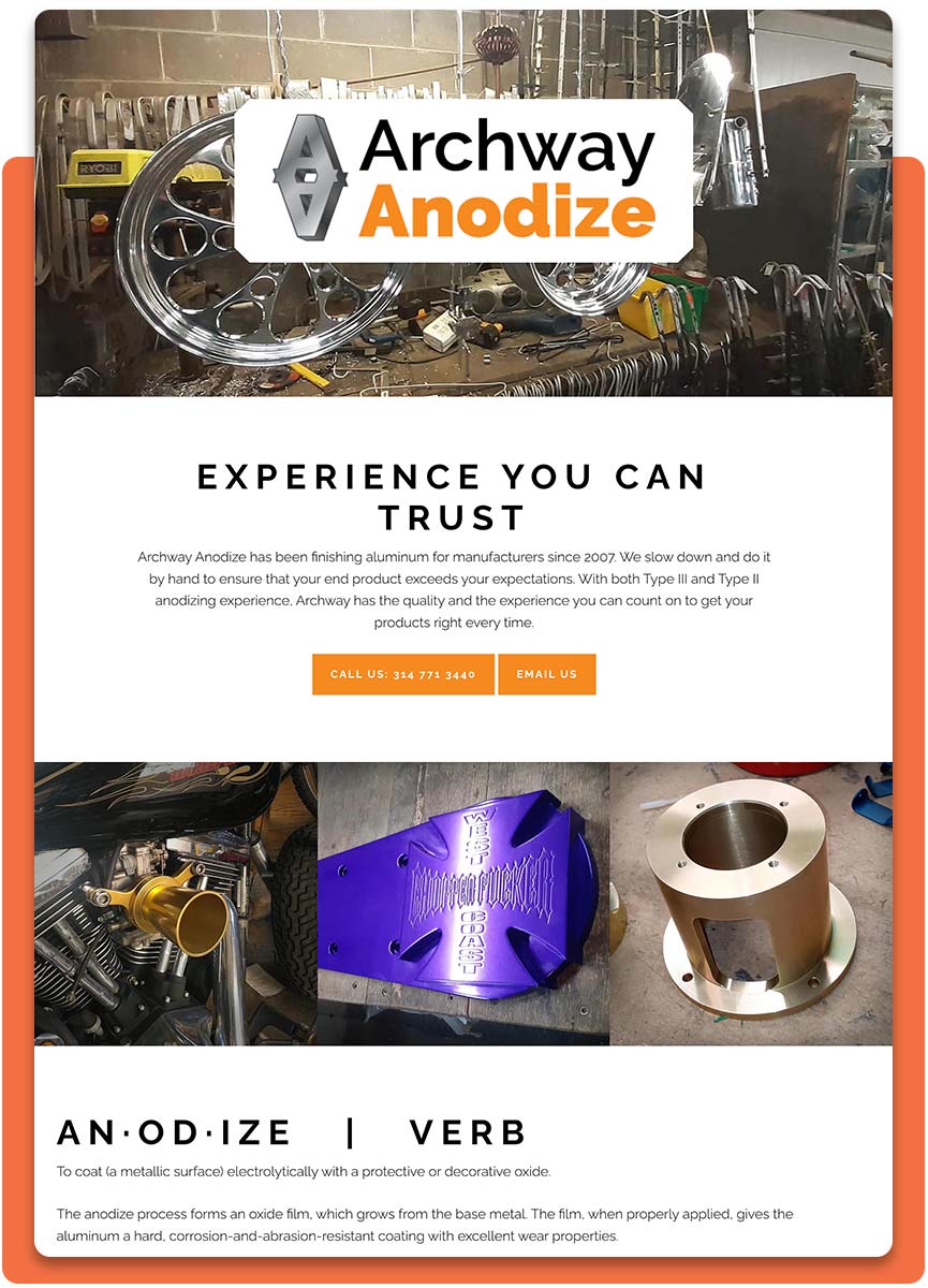 Archway Anodize Website